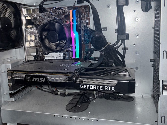 MSI Настольный компьютер RTX 3060Ti, i7 8700, 32 ГБ ОЗУ