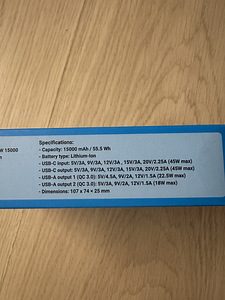 Akubank USB-C 15000 mAh 45w (2 foto / 2)