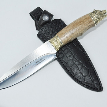 Нож "Домбай-1". Кизляр. Нержавеющая сталь, латунь, орех.