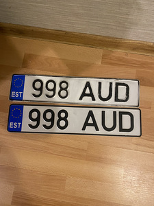 Номерной знак 998AUD (1 фото из 1)