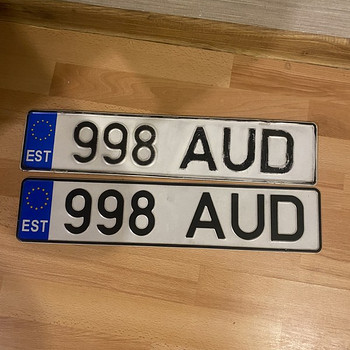 Номерной знак 998AUD