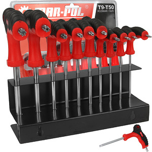 Torx võtmete komplekt 10 osa T9-T50 (1 foto / 6)