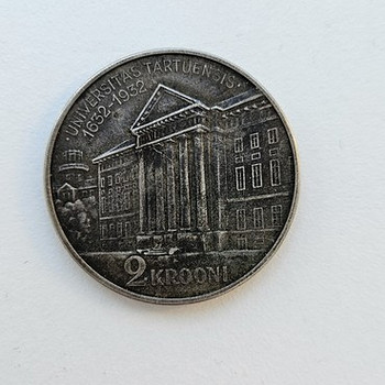 HÕBE Eesti 2 krooni 1932 TARTU ÜLIKOOL