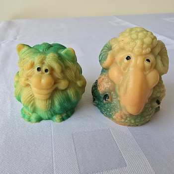 Винтажные советские резиновые игрушки Домовой Ау и Барашек