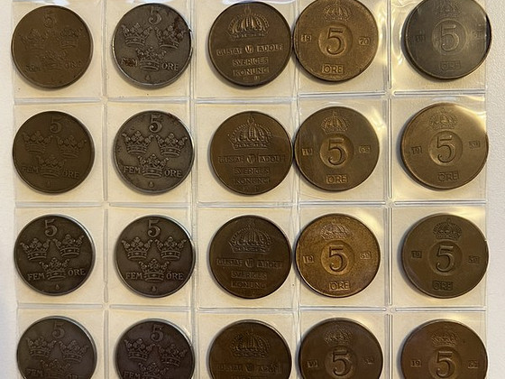Rootsi müntide kollektsioon, Krona, Öre, Kronor mündid lo1
