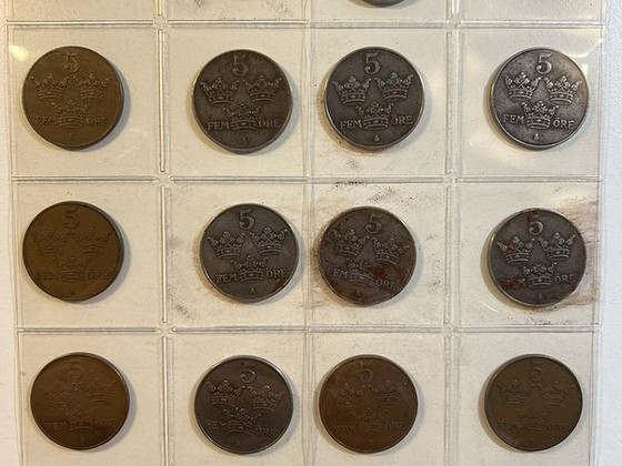Rootsi müntide kollektsioon, Krona, Öre, Kronor mündid lot2