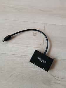 Разветвитель DeLock 87666, DisplayPort M / 2 x HDMI F, 0,30 (1 фото из 2)