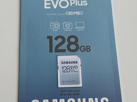 Samsung EVO Plus 128 GB SDXC UHS-I 130 MB/s Class 3 (U3) V30