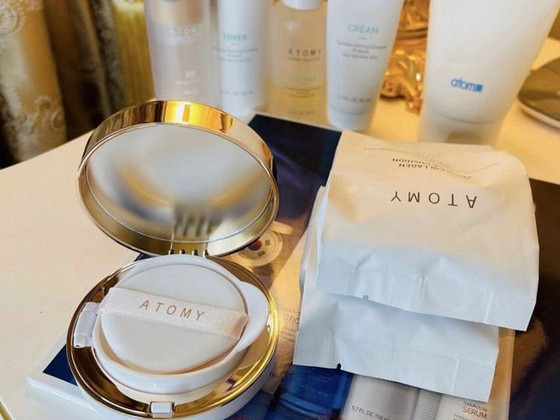 Atomy кушон с золотом