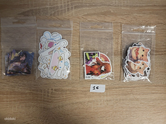 Kleepsu pakkid EVANGALION, RAIDEN SHOGUN, sanrio, kassid
