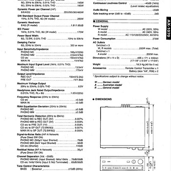 YAMAHA AX-1070 СТЕРЕОУСИЛИТЕЛЬ