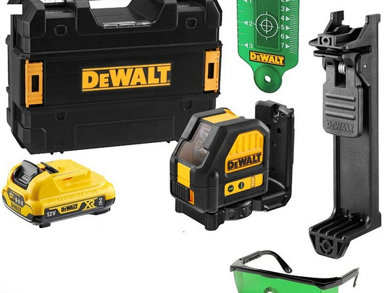 Лазер Dewalt DCE088D1G + Принадлежности + Ящик + Аку