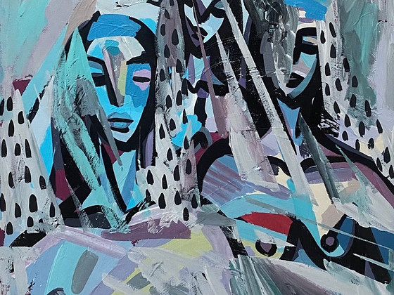 Картина на холсте, акрил, 50×50 см