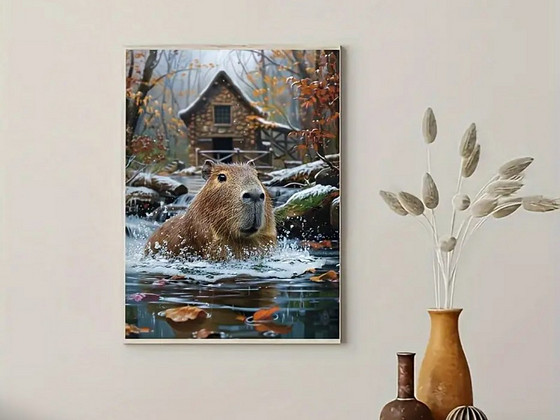Алмазная мозаика 30x40см Капибара