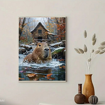 Алмазная мозаика 30x40см Капибара