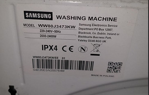 Pesumasin Samsung WWW80J3473KW 8kg 1400p/min (7 foto / 7)