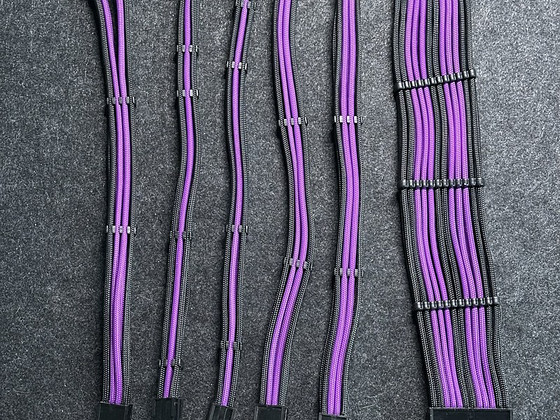 PSU Cable Extension kit (Black and Purple)