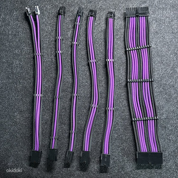 PSU Cable Extension kit (Black and Purple)