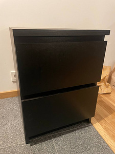 Ikea MALM kummut 2 sahtliga, must-pruun, 40x55 cm 2 tk (1 foto / 1)