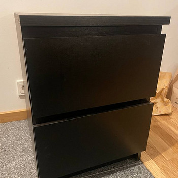 Ikea MALM kummut 2 sahtliga, must-pruun, 40x55 cm 2 tk