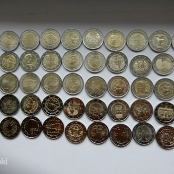 100 разных монет по 2 евро 2018-2025 гг.!!!!