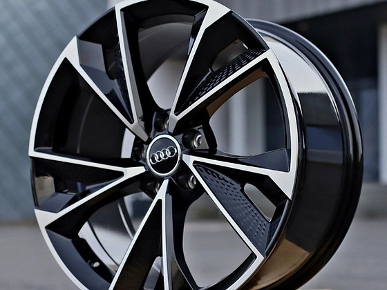 Диски R21 5x112 Audi Vw Skoda Black polish новые