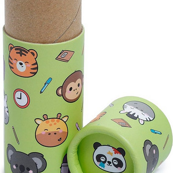 Подставка c 12 цветными карандашами + Фигурный блокнот