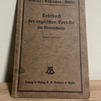 Vana inglise keele õpik Saksamaa 1926. aasta
