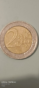 Монета 2евро 2002.г. (2 фото из 3)