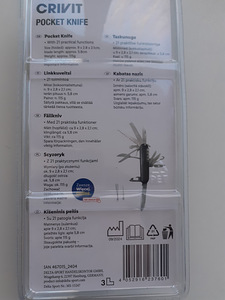 CRIVIT POCRET KNIFE НОЖ (3 фото из 3)