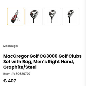 MacGregor Golf CG3000 komplekt kotiga (3 foto / 3)