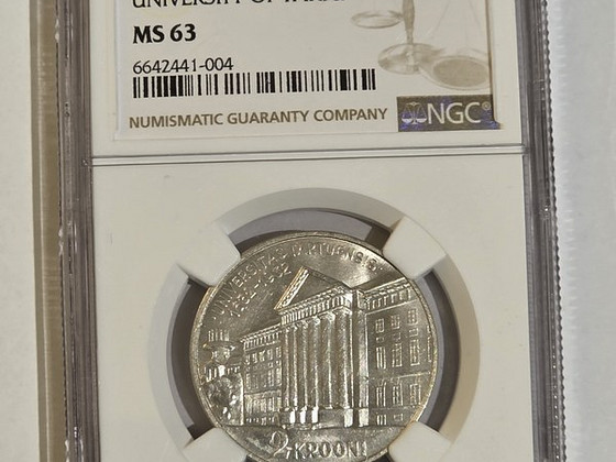 1932 ЭСТОНИЯ 2K УНИВЕРСИТЕТ ТАРТУ NGC MS 63