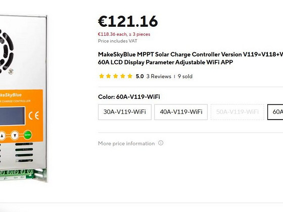 Контроллер заряда солнечной энергии МPPT 60A