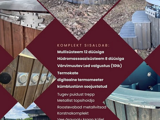 Mulli- ja hüdromassaazisüsteemiga soojustatud kümblustünn!
