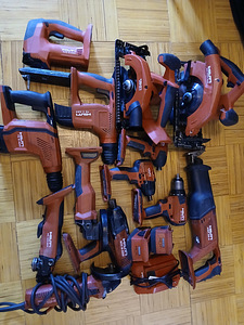 Hilti, nivelliir, akutrell, perforaator, tikksaag, laadija, (1 foto / 2)