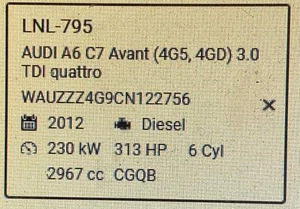 Двигатель на запчасти AUDI A6 C7 Avant (4G5,4GD) 3.0 TDI (1 фото из 5)
