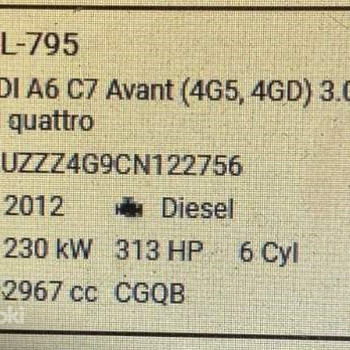 Двигатель на запчасти AUDI A6 C7 Avant (4G5,4GD) 3.0 TDI