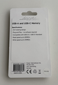 Dacota Platinum USB-A and USB-C Memory 128gb (2 foto / 2)