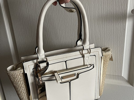River Island White mini winged tote bag