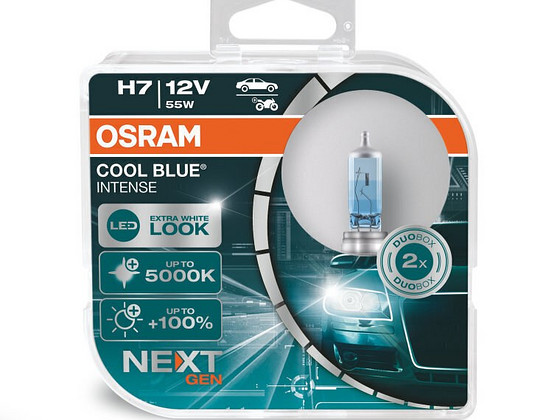 Автомобильная галогенная лампа Osram H7, 55W, 12V, PX26D, 2 шт.