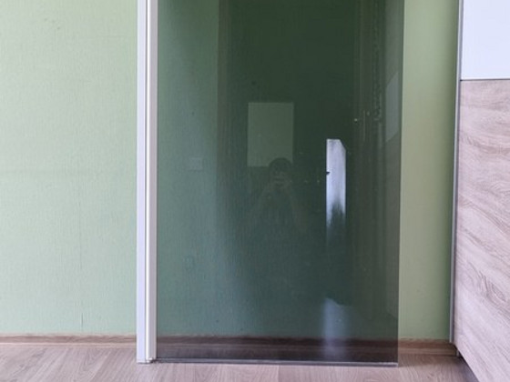 Стеклянная перегородка в ванную, 150см × 80см