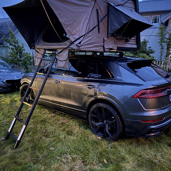 Auto katusetelk 210 x 160cm, must/valge– hall UUS! Laos!