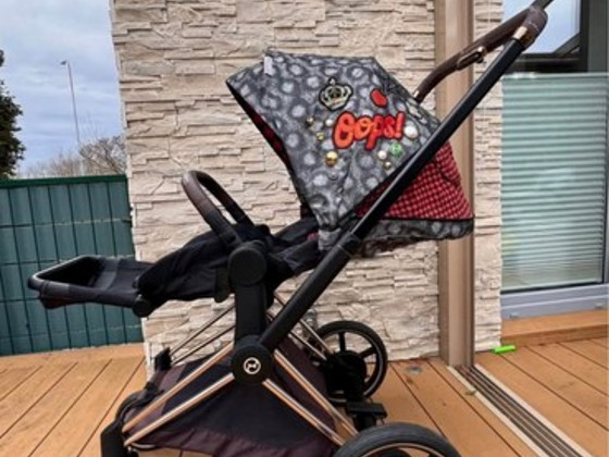 Cybex e-priam с электрической рамой Royal Rebellious rose go