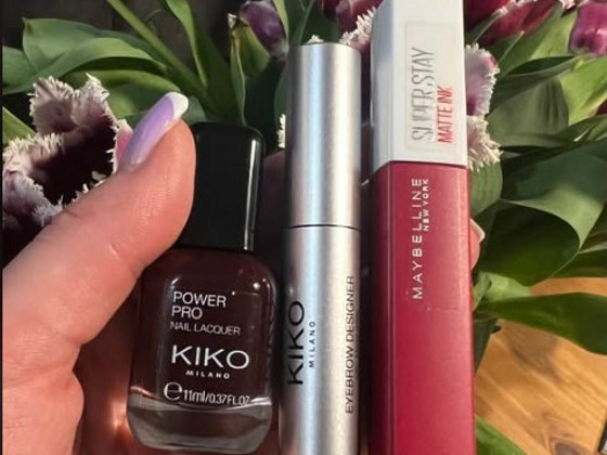 Набор Kiko Milano (лак для ногтей, гель для бровей + матовая помада)