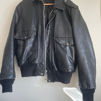 SCHOTT aviator jacket vintage nahktagi 1980ndad