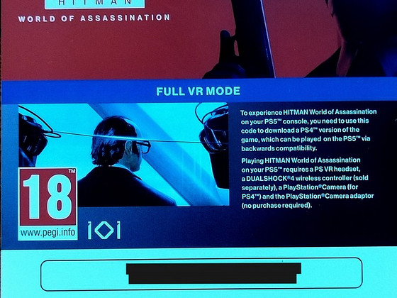 Hitman World Of Assassination PS4 + VR support voucher