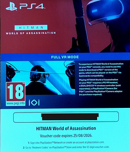 Hitman World Of Assassination PS4 + VR support voucher (1 foto / 2)