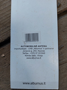 ALBURNUS antenna on the roof (black), lenght – 40 cm brt522 (7 foto / 7)