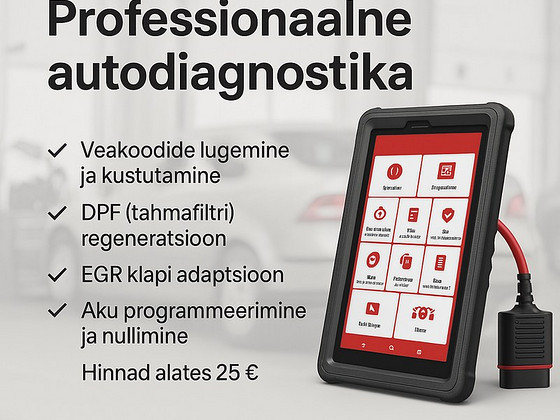 Professionaalne autodiagnostika | DPF | EGR | Aku |