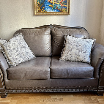 Luksuslik nahkdiivan Malacara Quarry Leather Loveseat Signat
